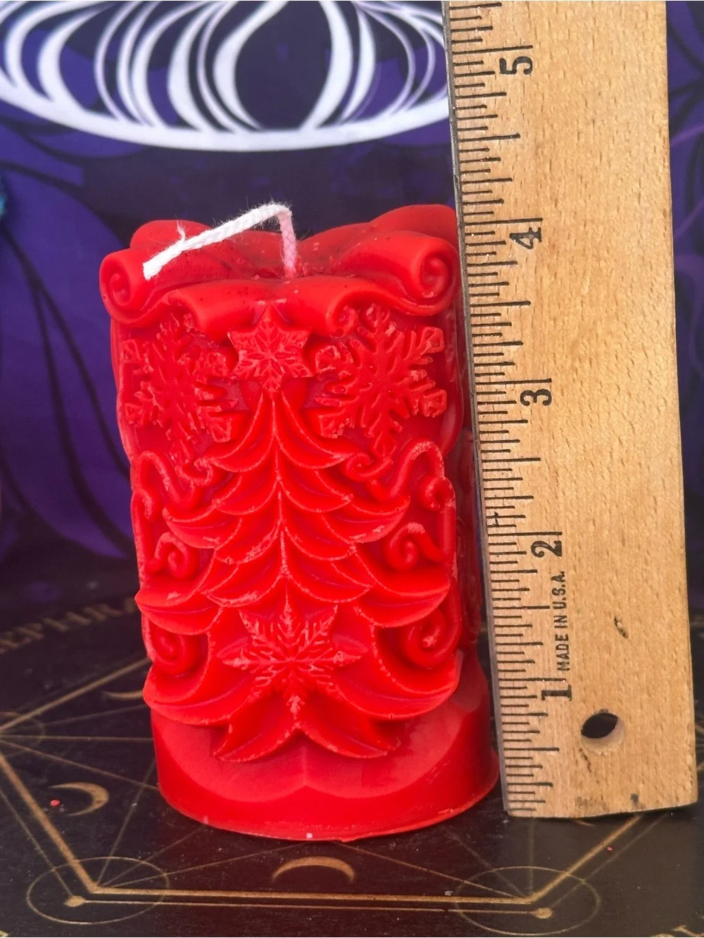Red Christmas Tree Candle
